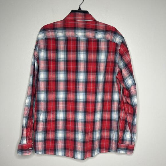 Wrangler Men’s Western Snap Plaid Long Sleeve Shirt Size Large Rodeo Texas - Picture 6 of 9